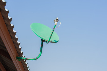 Satellite dish on the roof