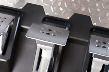 Shiny sport car pedals