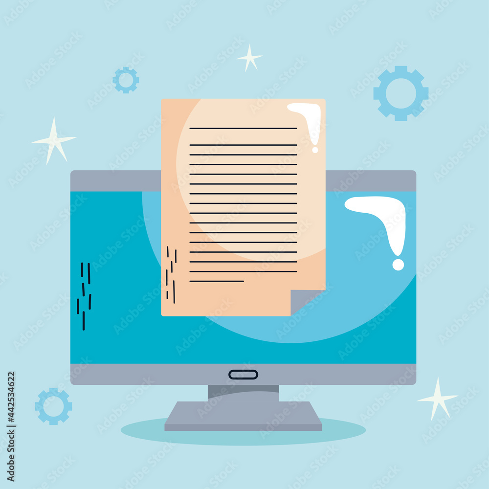 Poster computer with document