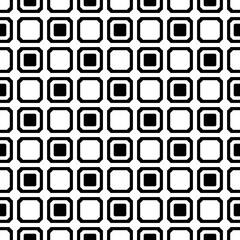 Checker tile. Vector tile in black and white colors. Seamless squared tiles. Checker position.