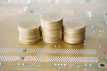 money on the calculator