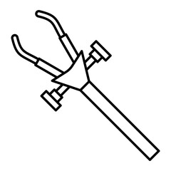 Vector Lab Clamp Outline Icon Design