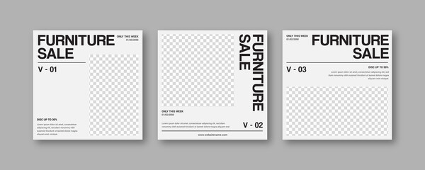 Furniture instagram social media post template