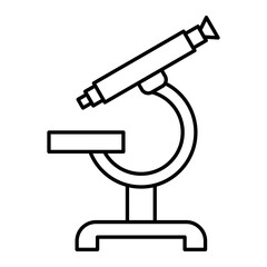 Vector Microscope Outline Icon Design