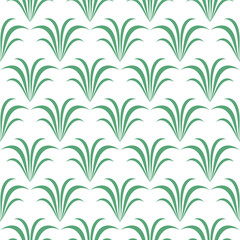 Seamless floral pattern with fern leaves. Floral texture on white background.