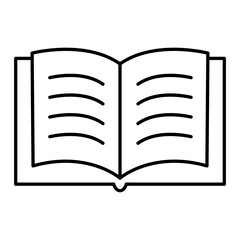 Vector Book Outline Icon Design
