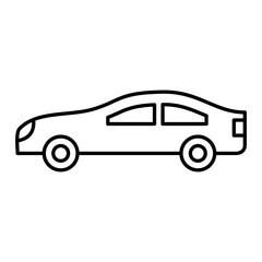 Vector Car Outline Icon Design