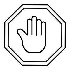 Obraz premium Vector Traffic Sign Outline Icon Design