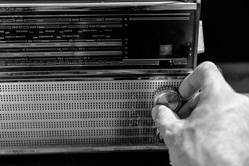 Tuning the radio to a radio station