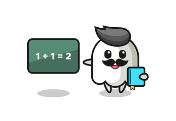 Illustration of ghost character as a teacher