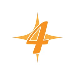 Obraz premium Star number logo