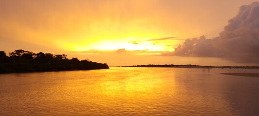 sunrise over the river
