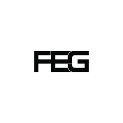 feg letter original monogram logo design