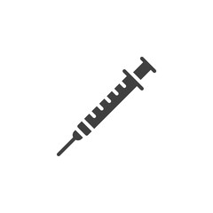 Syringe injection vector icon