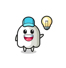 ghost character cartoon getting the idea