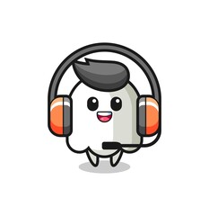 Cartoon mascot of ghost as a customer service