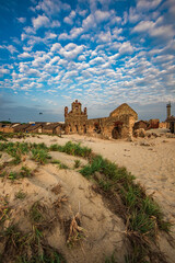 Abandoned church in the  Dhanushkodi Island, Tamil Nadu, India.