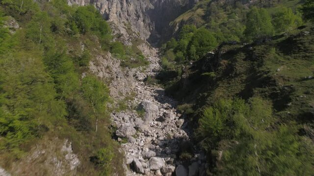 Aerial Drone Footage View of Grigna mountain in Como, lake of Como Lecco in Lombardy Italy // no video editing
