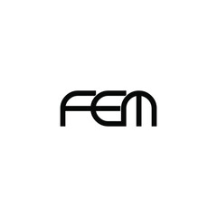 fem letter original monogram logo design