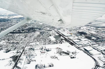 Foto auf Leinwand Luchtfoto van Flevopolder, Aerial photo of Flevopolder © AGAMI