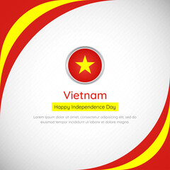 Abstract Vietnam country flag background with creative happy independence day of Vietnam vector illustration