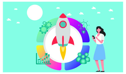 2d rendering project start up concept