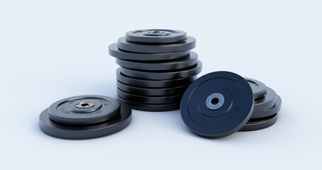 Weight for sport isolated on white background, Gym equipment, 3D render