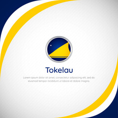 Abstract Tokelau country flag background with creative happy national day of Tokelau vector illustration