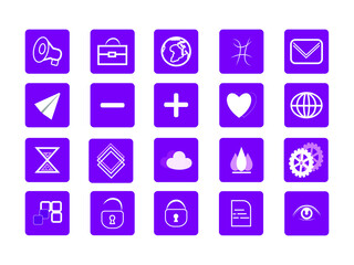 Collection of icons for website and application design. Vector drawing.