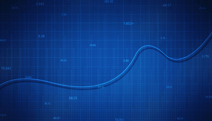 2d rendering Stock market online business concept. business Graph 