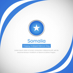 Abstract Somalia country flag background with creative happy independence day of Somalia vector illustration