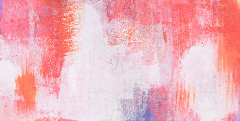 Naklejka premium Abstract art. Versatile artistic backdrop for creative design projects: posters, banners, cards, websites, invitations, magazines, wallpapers. Hand painted texture. Red and white colours.