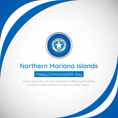 Creative happy commonwealth day of Northern Mariana Islands vector illustration