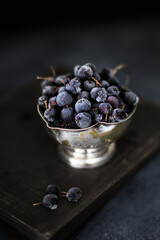 Ripe fresh plums. Plum background and pattern. Natural berries