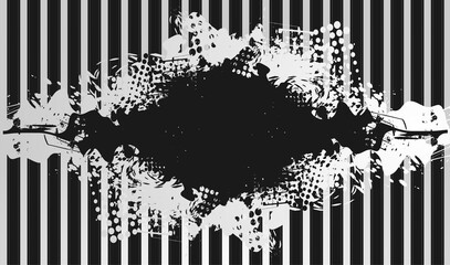 Black and white grunge blots textural background. Vector design