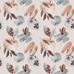 Seamless boho watercolor pattern. 