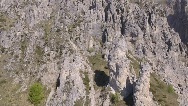 Aerial Drone Footage View of Grigna mountain in Como, lake of Como Lecco in Lombardy Italy // no video editing
