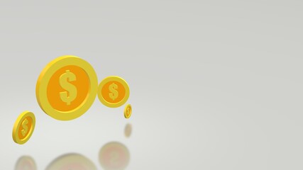 3D Coins Banner for commercial use