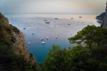 Capri, sea, boats, italy