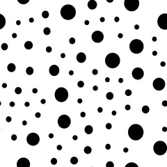 Dots Background with irregular, chaotic circles. Points seamless texture pattern.