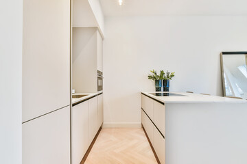Interior of a beautiful kitchen of an elite house