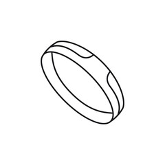 Золотое кольцо силуэт.  Gold ring contour. vector drawing.