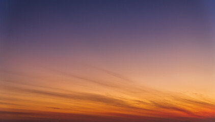 sunset sky in the evening with clouds background 
