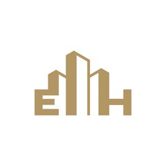 Fototapeta premium Building Construction Real Estate logo initials EH