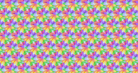 repetitive abstract geometric rainbow pattern-601a
