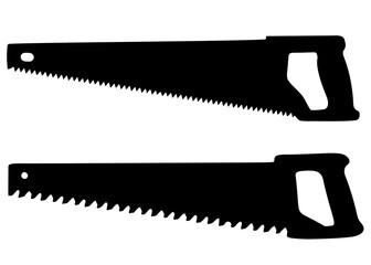 Wood saws included. Vector image.