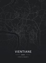 Map of Vientiane, Laos