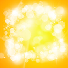 Fototapeta na wymiar Gold sparkle rays glitter lights with bokeh elegant abstract background. Dust sparks background.