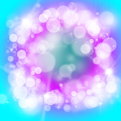 Fototapeta premium Blue and pink sparkle rays glitter lights with bokeh elegant abstract background. Dust sparks background.