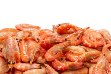 Shrimps isolated on a white background.